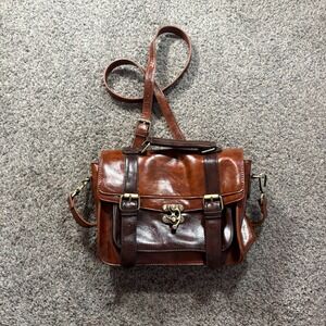 Ecosusi Messenger Bag Womens Small Brown Fair Faux Leather Satchel Crossbody